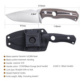Mastiff GearsĀ® Sanrenmu (SRM) S725P Full Tang Fixed-Blade Knife w/Molded Polymer Sheath